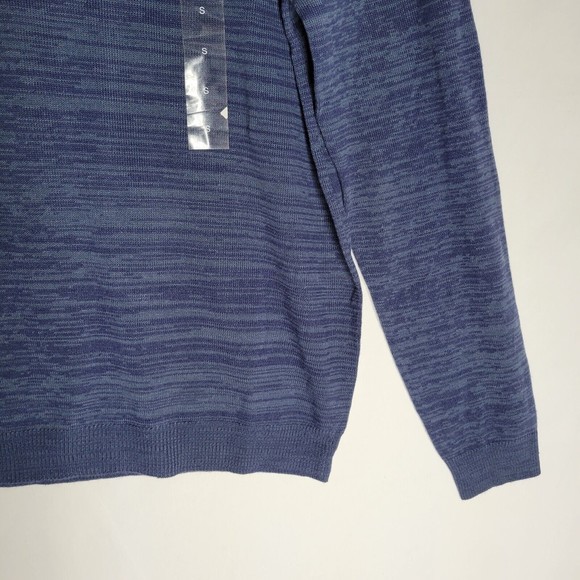 NWT Via Europa Men's Sweater Blue V Neck Long Sleeve Size Small - Picture 5 of 9